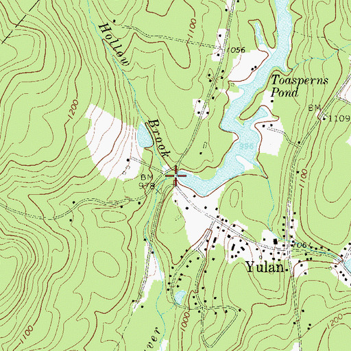 Topographic Map of Deep Hollow Brook, NY
