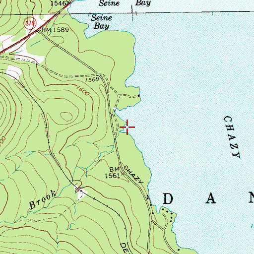 Topographic Map of Deep Inlet Brook, NY