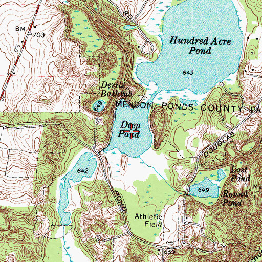 Topographic Map of Deep Pond, NY