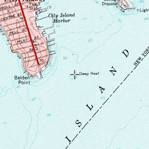 Topographic Map of Deep Reef, NY