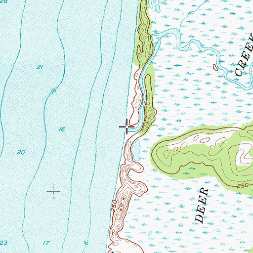 Topographic Map of Deer Creek, NY
