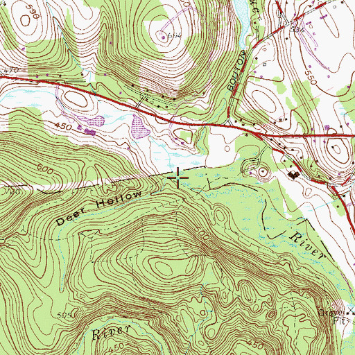 Topographic Map of Deer Hollow, NY