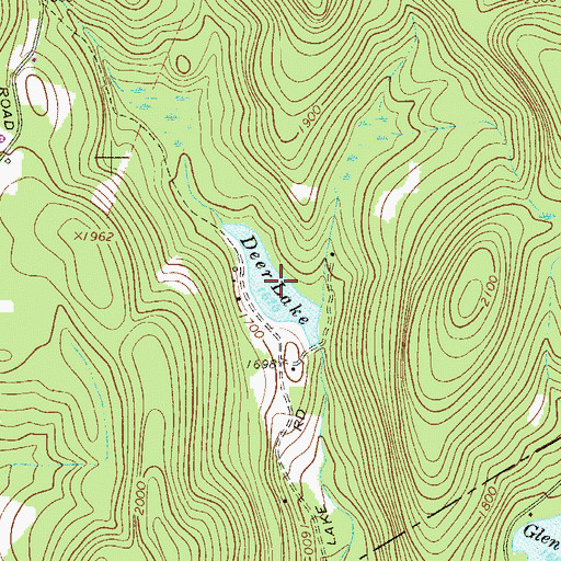 Topographic Map of Deer Lake, NY