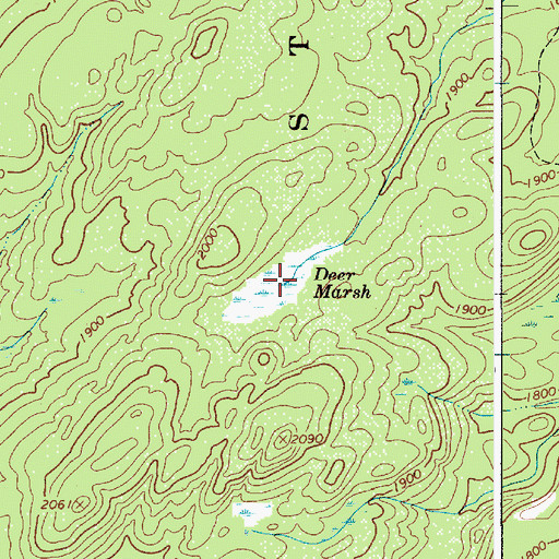 Topographic Map of Deer Marsh, NY