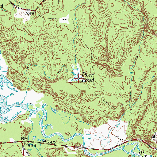Topographic Map of Deer Pond, NY