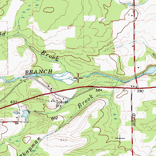 Topographic Map of Deer Pond Brook, NY