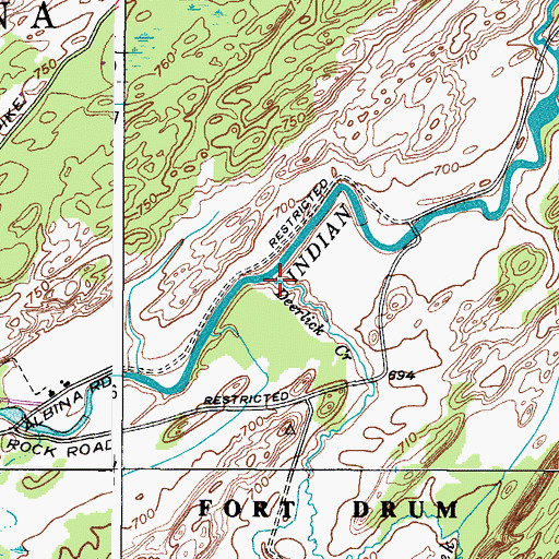 Topographic Map of Deerlick Creek, NY