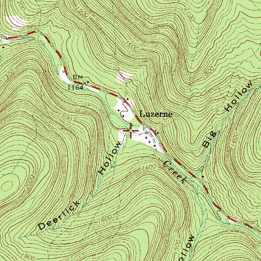 Topographic Map of Deerlick Hollow, NY