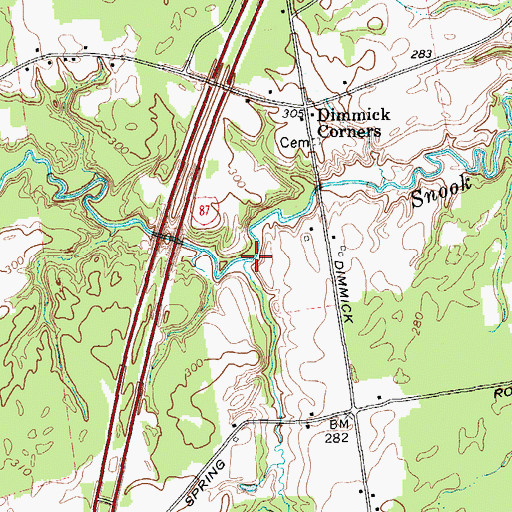 Topographic Map of Delegan Brook, NY