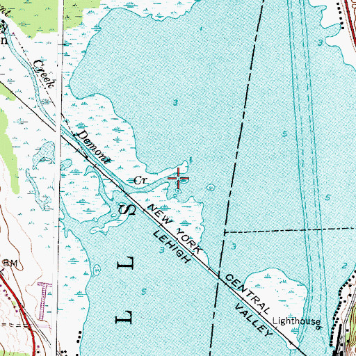 Topographic Map of Demont Creek, NY