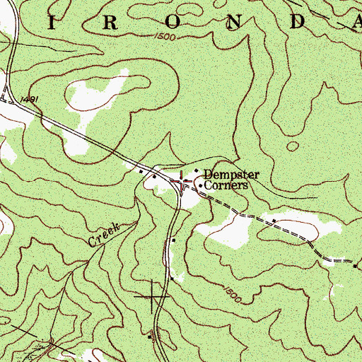 Topographic Map of Dempster Corners, NY