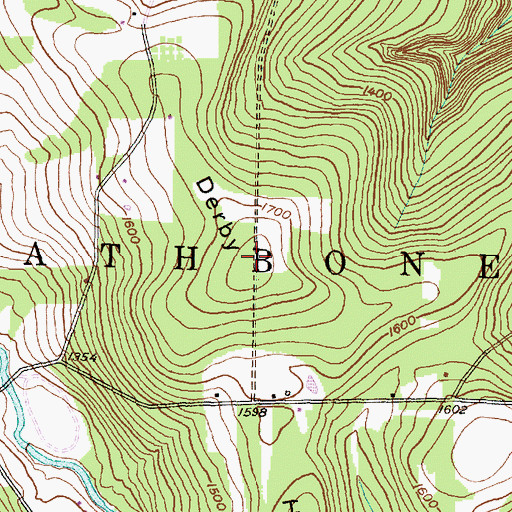 Topographic Map of Derby Hill, NY