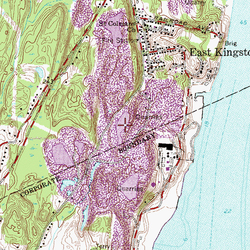 Topographic Map of Devils Lake, NY