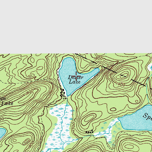 Topographic Map of Dexter Lake, NY