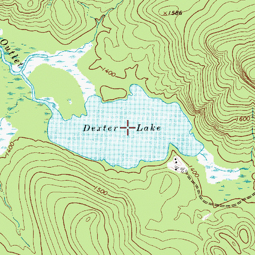 Topographic Map of Dexter Lake, NY