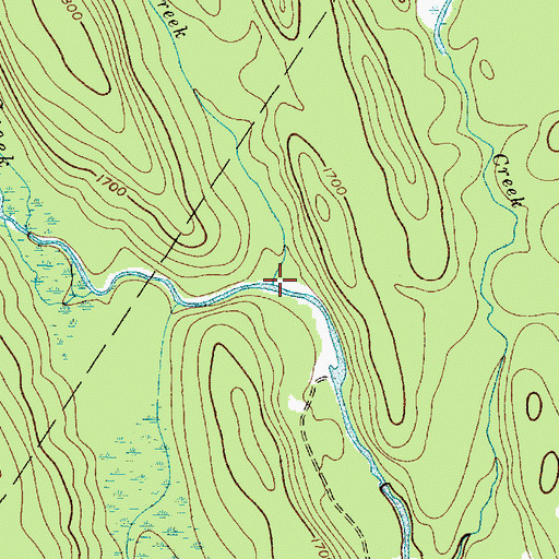 Topographic Map of Dirreen Creek, NY