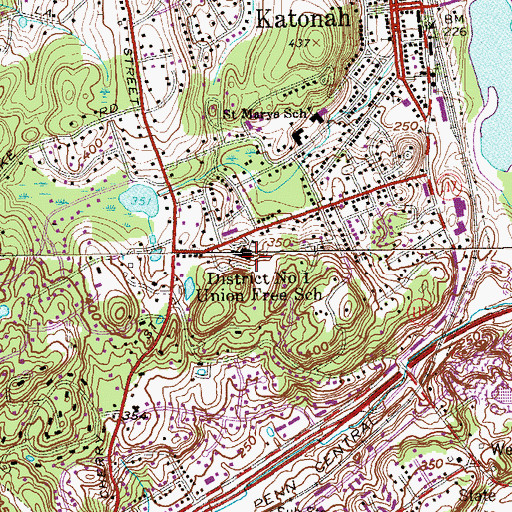 Topographic Map of District Number 1 Union Free School, NY