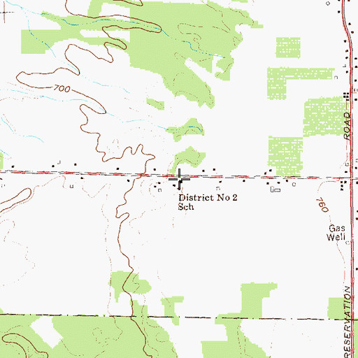 Topographic Map of District Number 2 School, NY