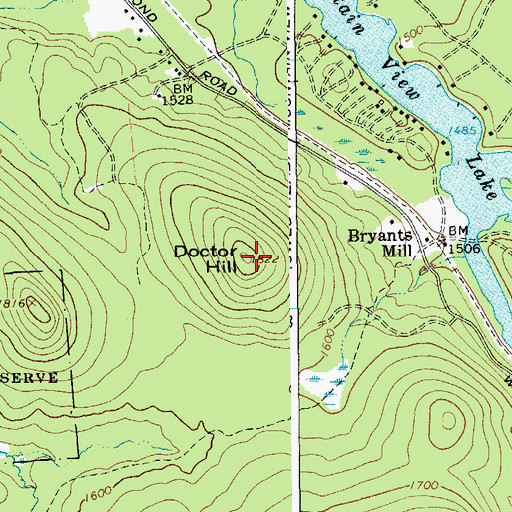 Topographic Map of Doctor Hill, NY