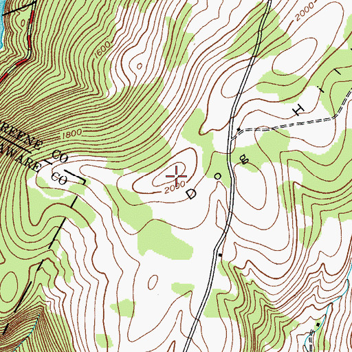 Topographic Map of Dog Hill, NY