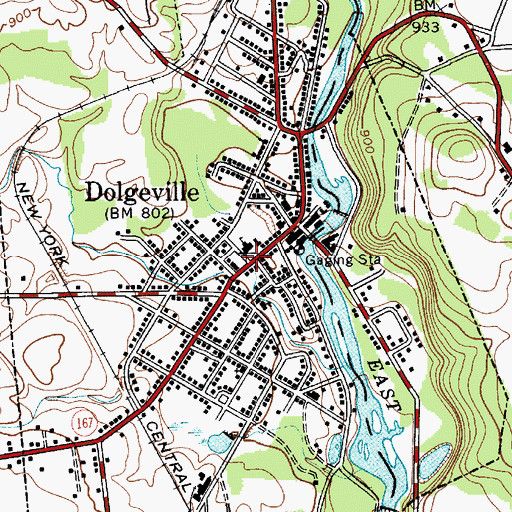 Topographic Map of Dolgeville, NY