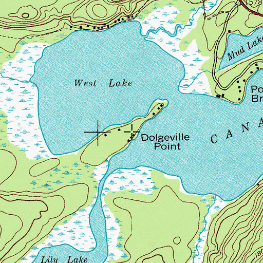 Topographic Map of Dolgeville Point, NY