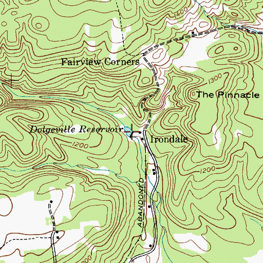Topographic Map of Dolgeville Reservoir, NY