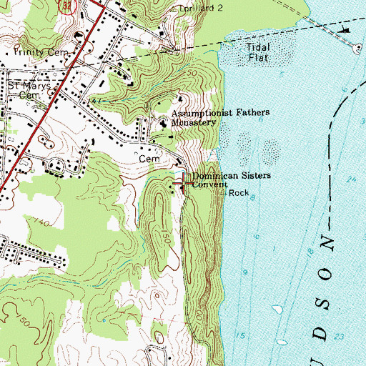 Topographic Map of Dominican Sisters Convent, NY
