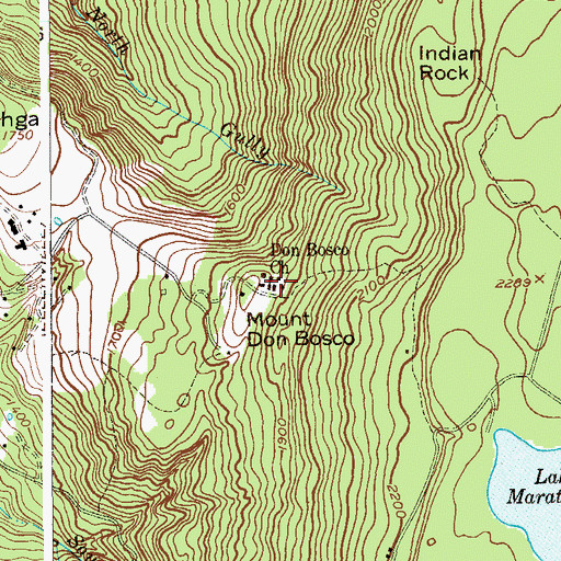 Topographic Map of Don Bosco Church, NY