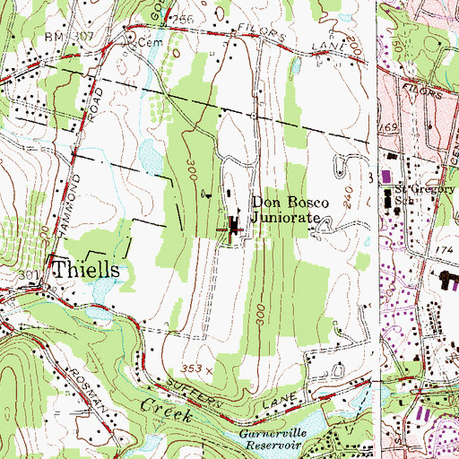 Topographic Map of Don Bosco Juniorate, NY
