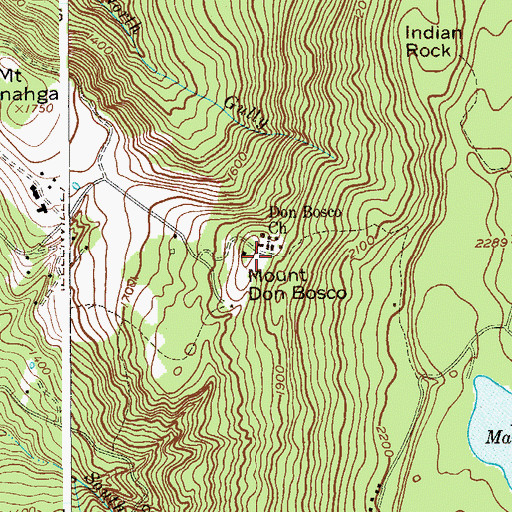 Topographic Map of Mount Don Bosco, NY