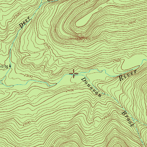 Topographic Map of Donovan Brook, NY