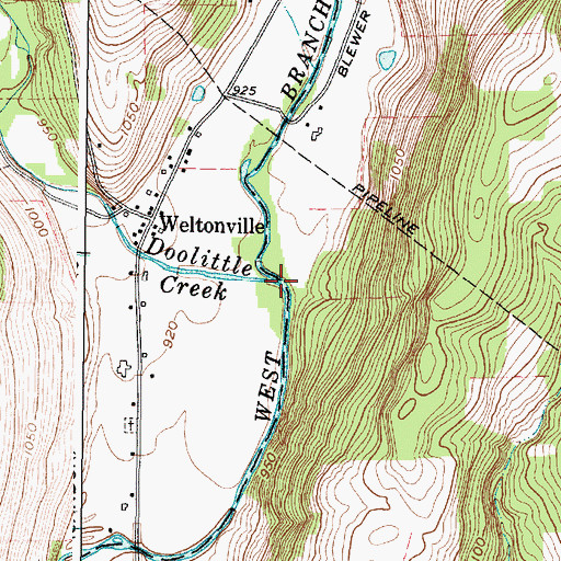 Topographic Map of Doolittle Creek, NY