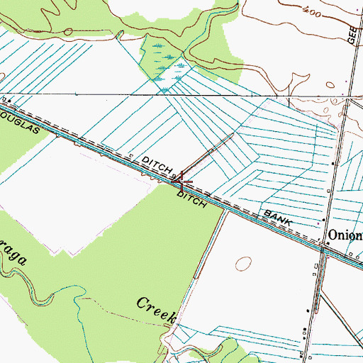 Topographic Map of Douglas Ditch, NY