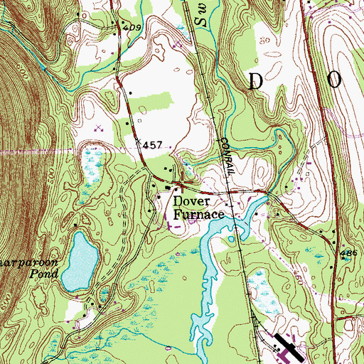 Topographic Map of Dover Furnace, NY