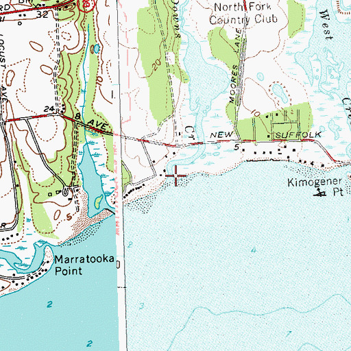 Topographic Map of Downs Creek, NY