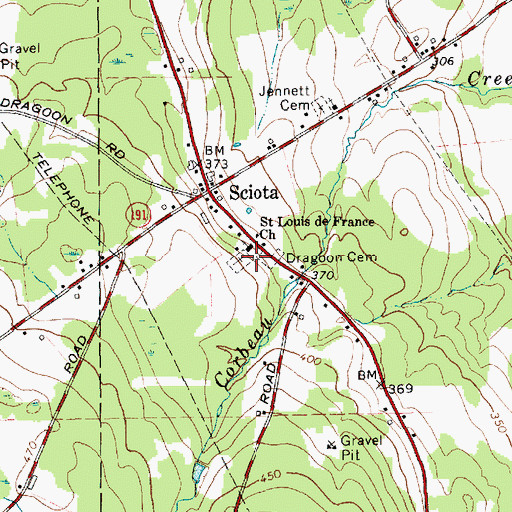 Topographic Map of Dragoon Cemetery, NY