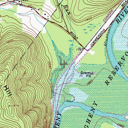 Topographic Map of Drakes Run, NY