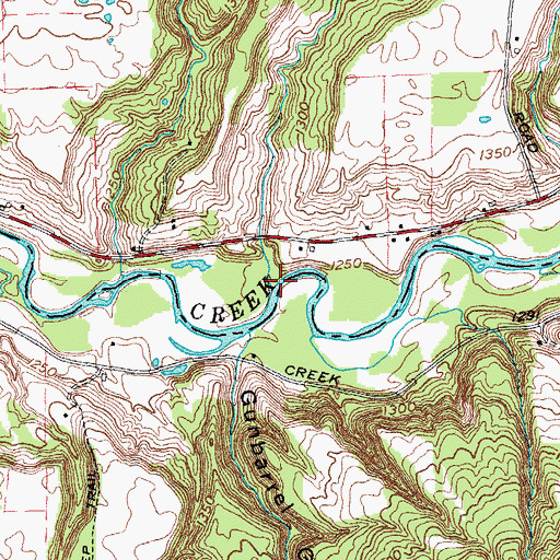 Topographic Map of Dresser Creek, NY