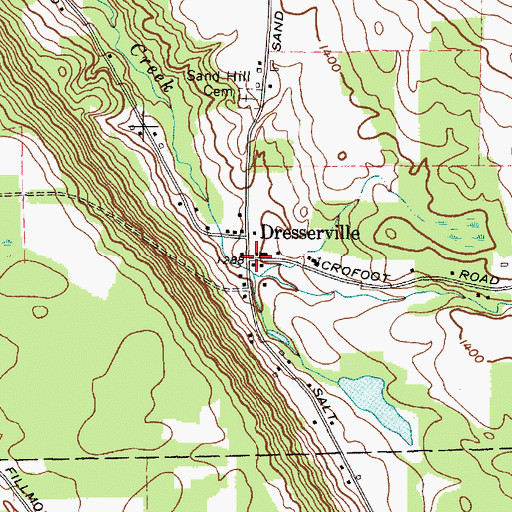Topographic Map of Dresserville, NY