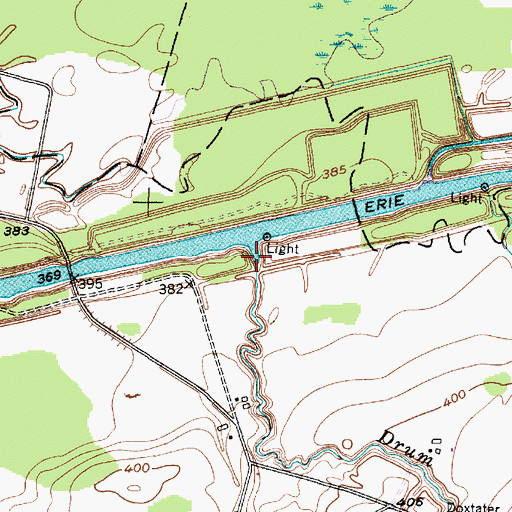 Topographic Map of Drum Creek, NY