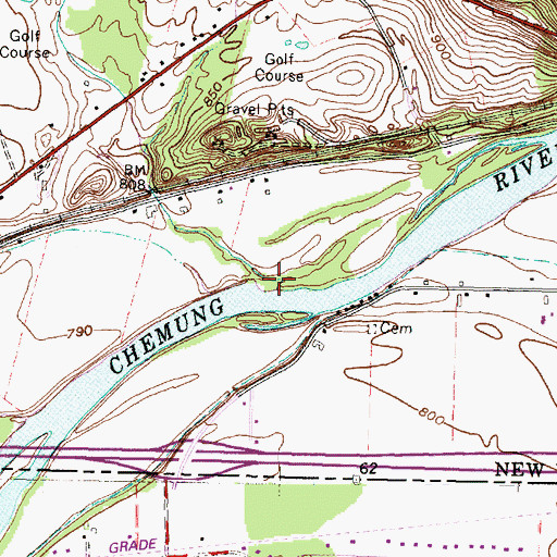 Topographic Map of Dry Brook, NY