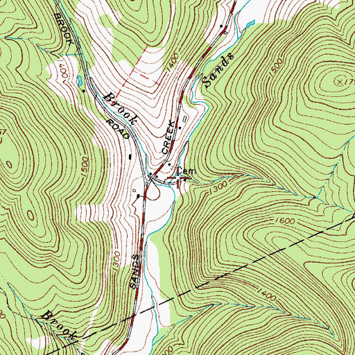 Topographic Map of Dry Brook, NY