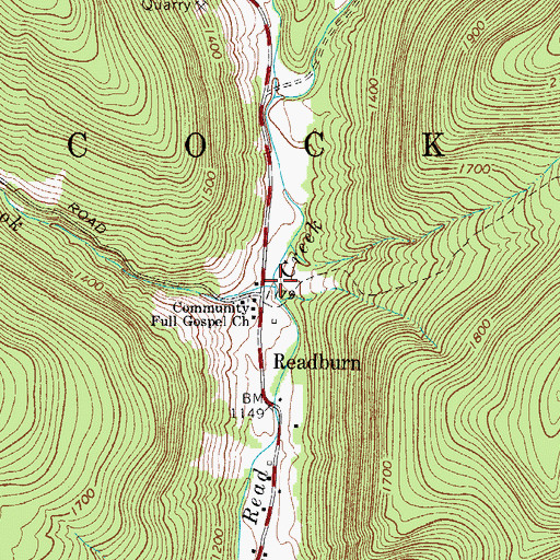 Topographic Map of Dry Brook, NY