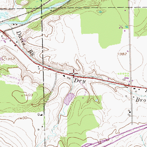Topographic Map of Dry Brook, NY