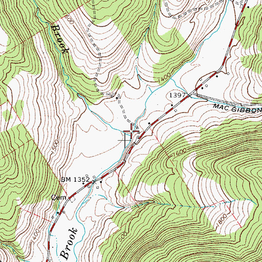 Topographic Map of Dry Brook, NY