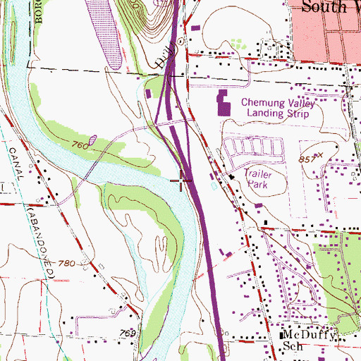 Topographic Map of Dry Brook, NY