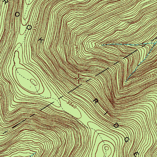 Topographic Map of Dry Brook Ridge, NY