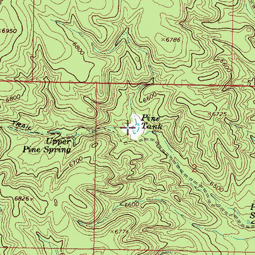 Topographic Map of Pine Tank, AZ