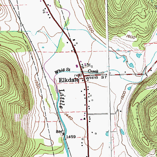 Topographic Map of Dublin Hollow, NY